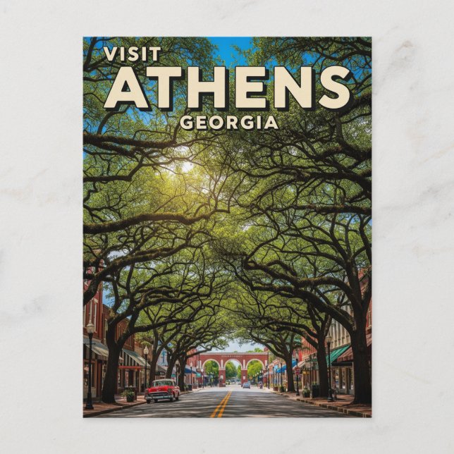 Aten Georgia Travel Vykort (Framsida)