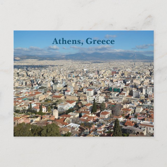 Aten Greece Cityscape-vykort Vykort (Framsida)