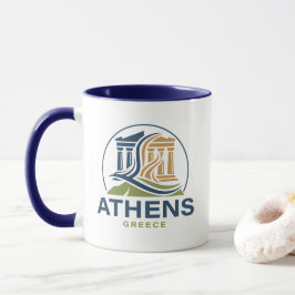 Atén Grekland Akropolis Parthenon Mugg