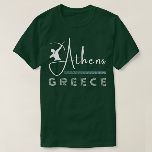 Aten Grekland Skyline Aten T Shirt (Design framsida)