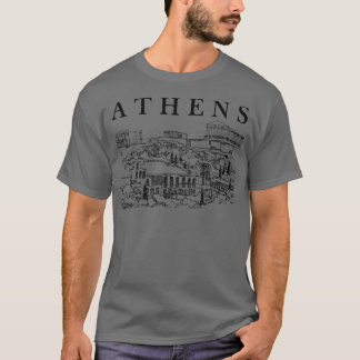 Aten Grekland Syvenir Grekland Resa Europa Traveli T Shirt
