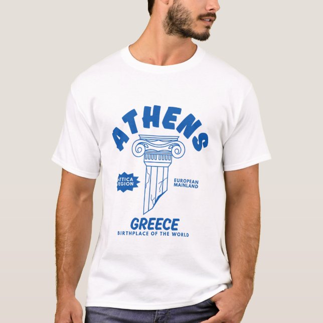 Aten Grekland T Shirt (Framsida)