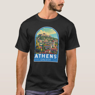 Aten Grekland Travel Art Vintage T Shirt