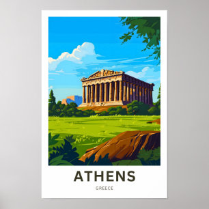 Aten Grekland Travel Skriv ut Poster
