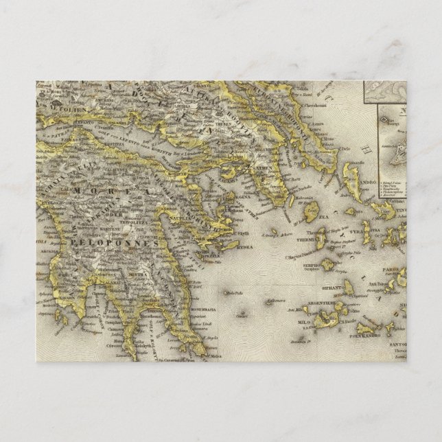 Aten, Grekland Vykort (Framsida)