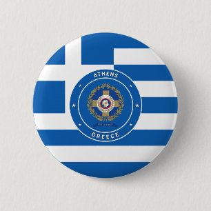 Aten, Greklands emblem och Flagga Knapp
