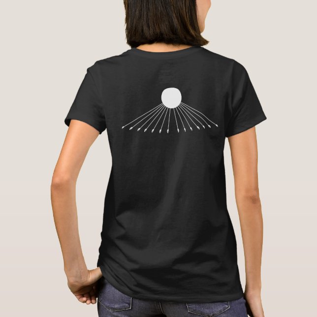 Aten Guds sanna symbol, kvinnans t-shirt på baksid (Baksida)
