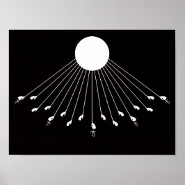 Aten Guds sanna symbolmur konst Poster