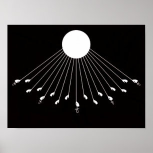 Aten Guds sanna symbolmur konst Poster
