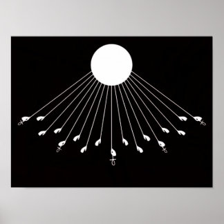 Aten Guds sanna symbolmur konst Poster