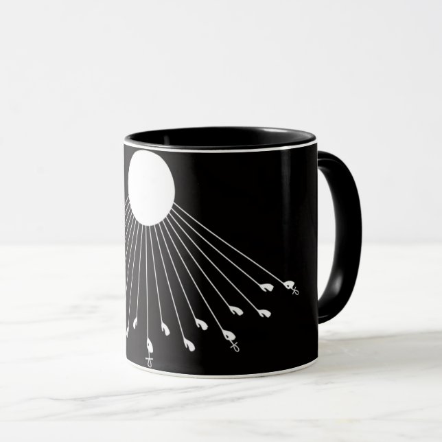 Aten Guds symbol kaffe mugg (Framsida höger)