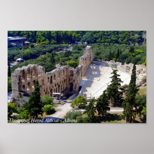 Aten: Herod Atticus teater Poster (Framsidan)