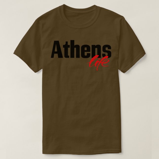 Aten Life Greece - växande grekiska T Shirt (Design framsida)