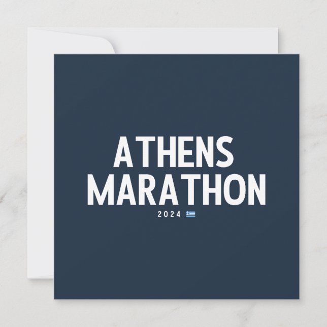Aten Marathon 2024 Kort (Framsida)
