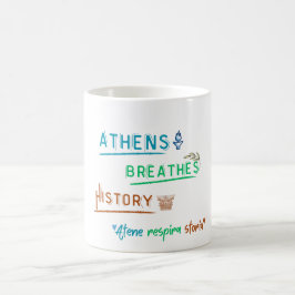 Aten - resekonst - Bilingual Travel Art Kaffemugg