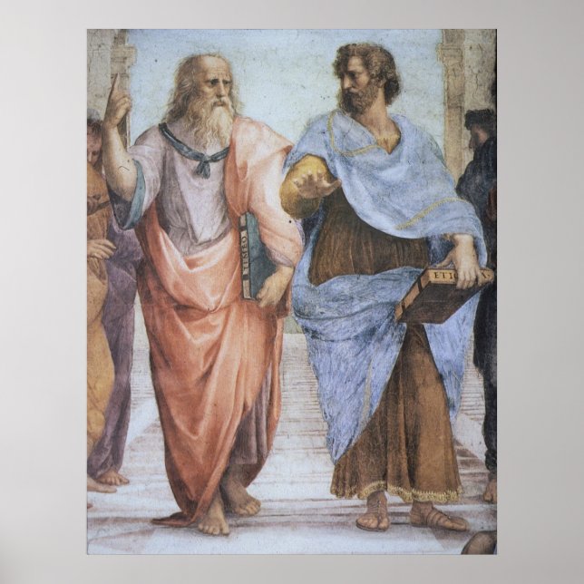 Aten-skolan (detalj - Plato & Aristoteles) Poster (Framsidan)