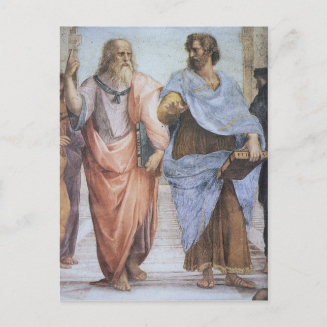 Aten-skolan (detalj - Plato & Aristoteles) Vykort (Framsida)
