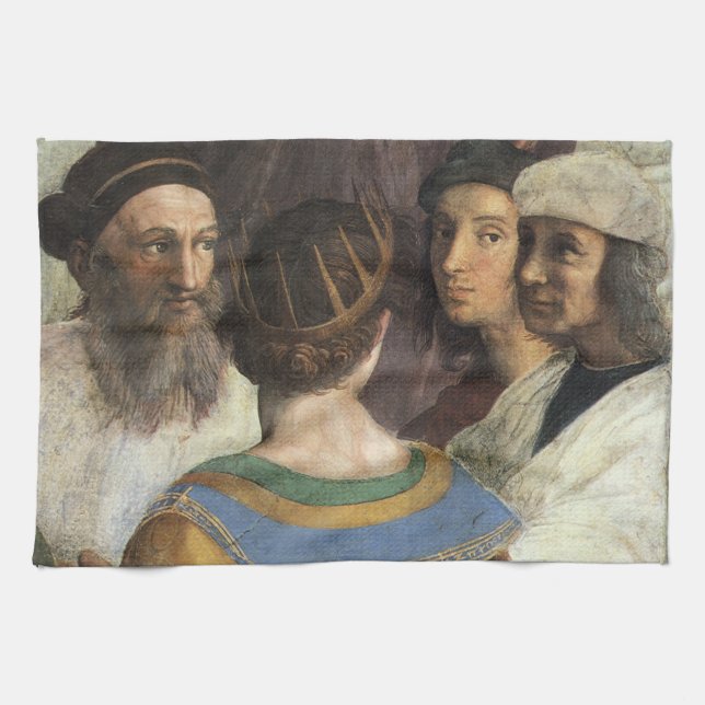 Aten-skolan, Raphael, Vintage Renaissance Kökshandduk (Horisontell)
