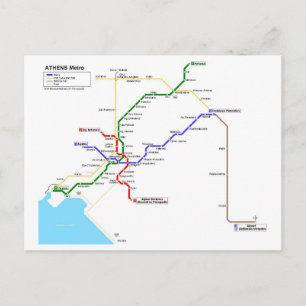 Aten-tunnelbanan Vykort