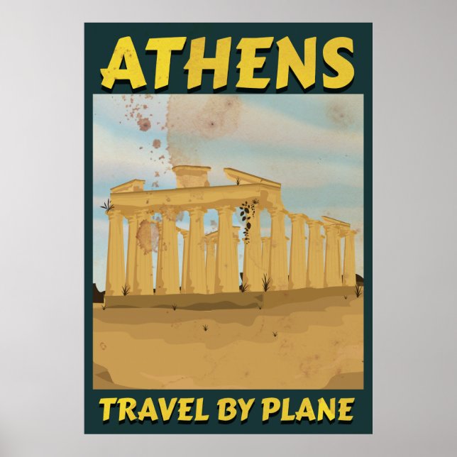 Aten vintage resor poster (Framsidan)