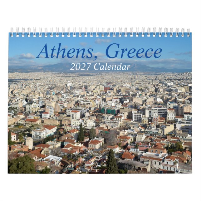 Atens Grekland 2027 Kalender (Omslag)
