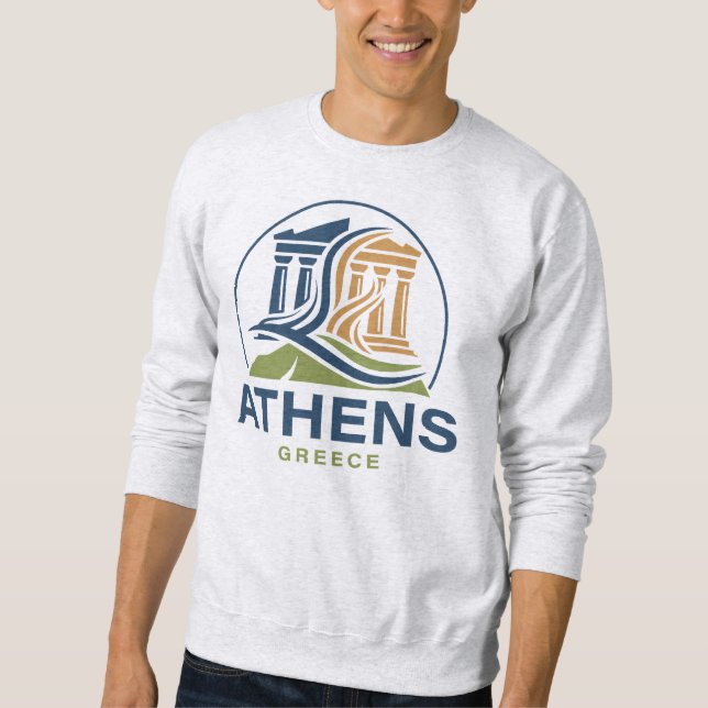 Atens Grekland Akropolis Parthenon Lång Ärmad Tröja (Framsida)