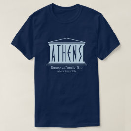 Atens Logotyp Typography Family Resa till Grekland T Shirt
