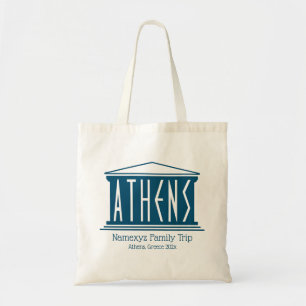 Atens Logotyp Typography Family Resa till Grekland Tygkasse