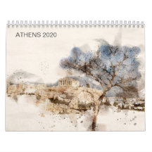 ATENS VATTENKOLOR CALENDAR