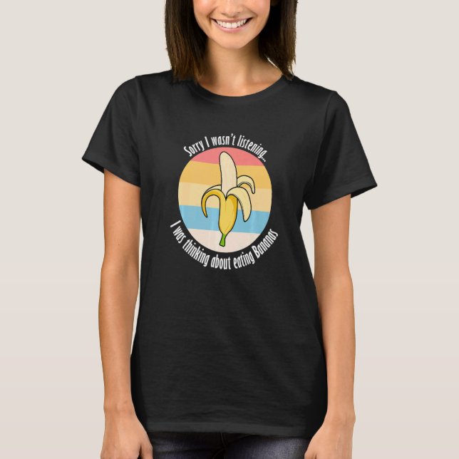 Äter bananer Söta exotiska frukter T Shirt (Framsida)
