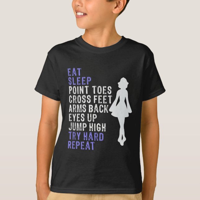 Äter den irländska dansgåvan för enorma flickor t shirt (Framsida)