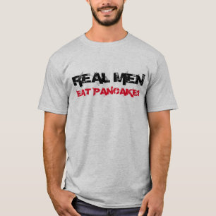 "Äter den verkliga manar den pannkaka" t-skjortan Tee Shirt