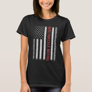 Åter-knuckle Boxning Amerikansk flagga 4:e juli Kv T Shirt