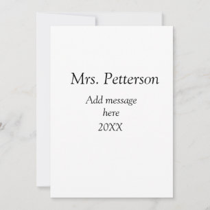 Åter till skolan lärare uppskattning lägg till år  inbjudningar