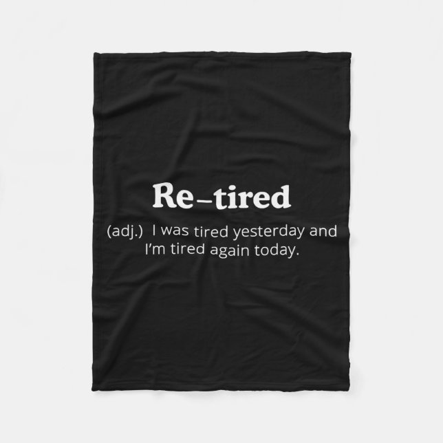 Åter-trött Jag Var Trött Igår Och Jag Är Trött Ige Fleecefilt (Framsidan)