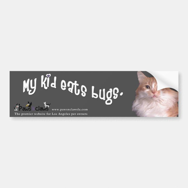 "Äter ungen bildekalet för kryp" kattfärg Bildekal (Framsidan)