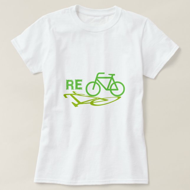 Återanvänd cykeldesignen t shirt (Design framsida)