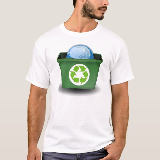 Återanvänd jorden tee shirt (Framsida)