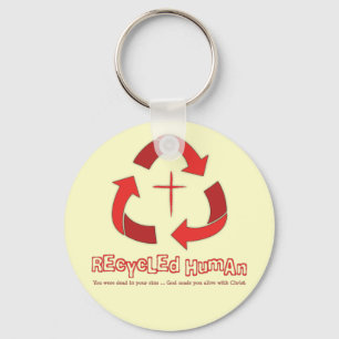 Återanvänd människakristenkeychain nyckelring