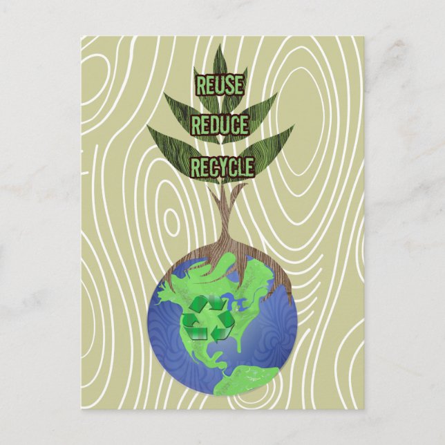 Återanvänd Minska Återvinn Vykort (Framsida)