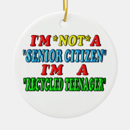 Återanvänd tonåring julgransprydnad keramik