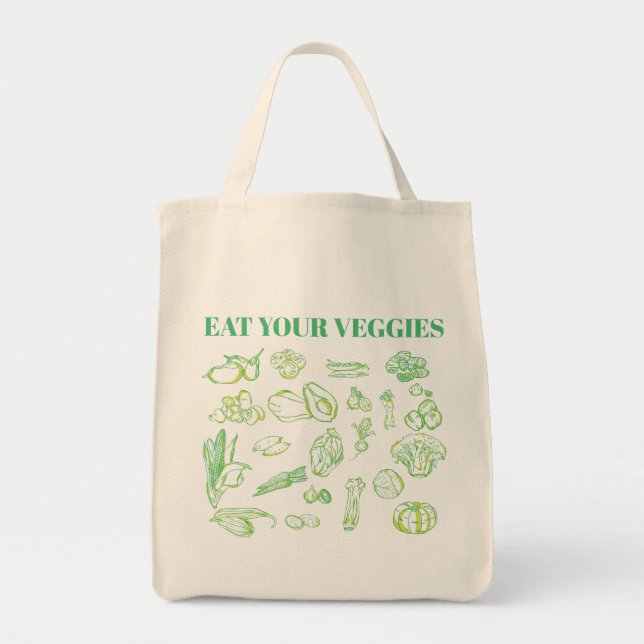 Återanvändbar Livsmedel Tote Bag med vegetabiliskt Tygkasse (Framsidan)