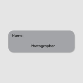 Återanvändbar magnetisk namnetikett för fotograf m namnbricka
