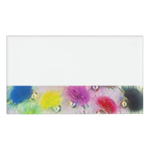 återanvändbar namn bricka Fluff Party-design