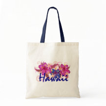 Återanvändbar väska från Hawaii hibiscus konstnärl