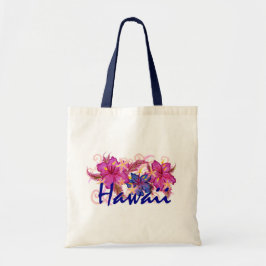 Återanvändbar väska från Hawaii hibiscus konstnärl