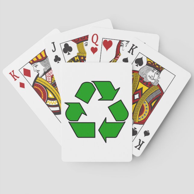 Återanvändning och Återvinna Spel Kort (Baksidan)