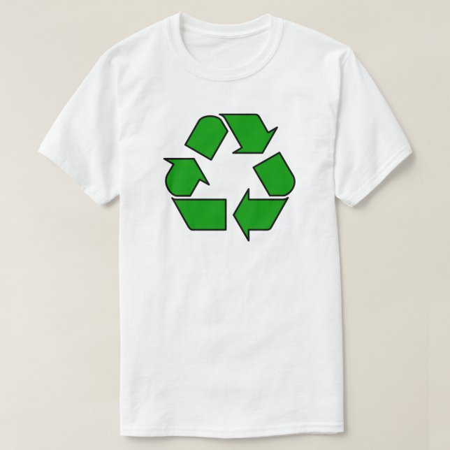 Återanvändning och Återvinna Tee (Design framsida)