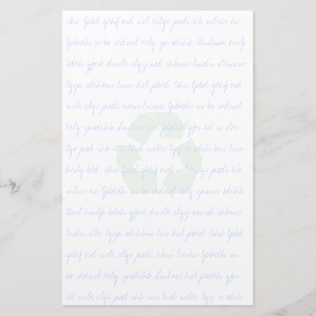 Återanvänt materialutnyttjat papper (Framsida)