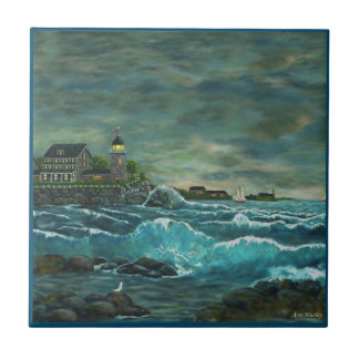 Återbesök Hob's Lighthouse av Ave Hurley Kakelplatta